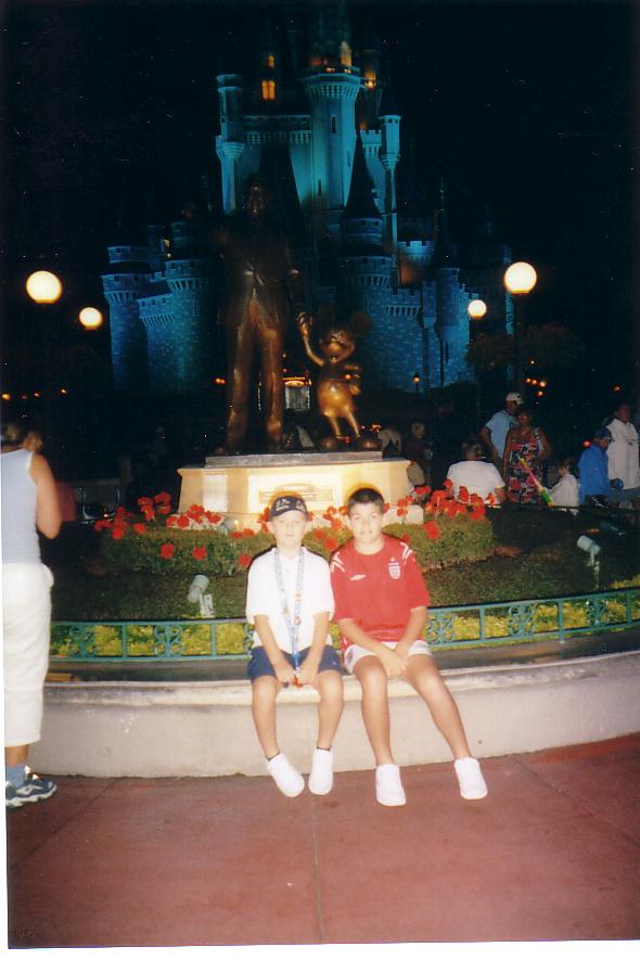 charlie and jack in front of castle