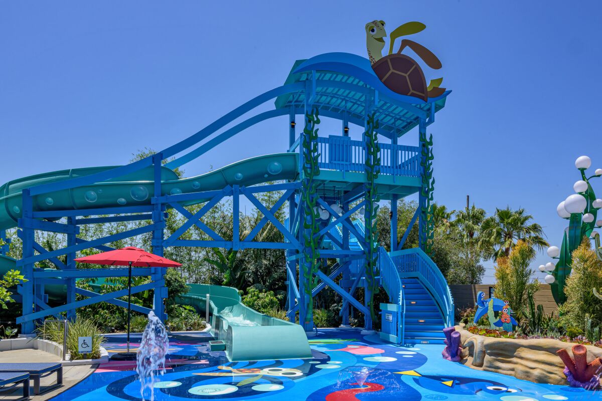 Guests staying at Disney's Paradise Pier Hotel can enjoy a “Finding Nemo” themed water play area beginning on Tuesday.