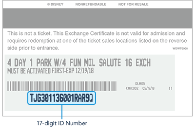 Find the ticket or pass ID number on the reverse side of the card, ticket or pass.